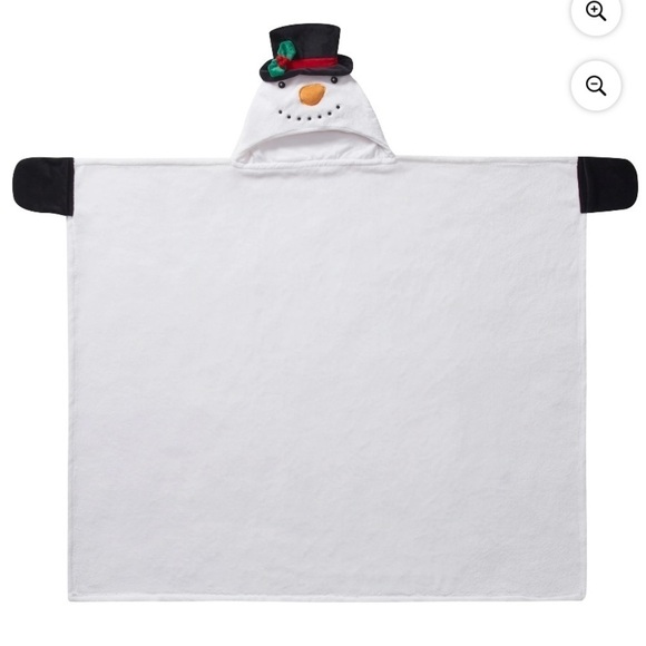 Glow in the Dark Snowman Blanket Hooded NEW Christmas Frosty White - Picture 2 of 6